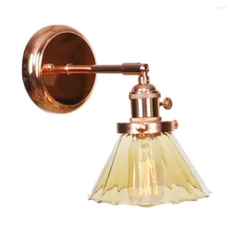 Lampy ścienne Iwhd Ich Iron Rose Gold LED Opp. Sypialnia Sypialnia lustro w łazience szklana szklana lampa nordycka sconce applique luz pared