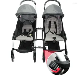 Części do wózka 3 szt. Podwójne złącze dla dzieci uniwersalne Triplety czterokrotnie czterokrotnie wózek niemowlę bezpieczne paski regulowane haczyki łączące