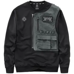 Herrtröjor tröjor mode techwear hi street mekanisk taktisk pullover personlighet last toppar 220930