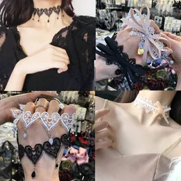 Choker Korea Fresh Style Lace Chain With Cotton Cloth Comfortable Girls Necklaces