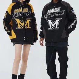 Mens Jackets American American American Autumn Y2k 디자인 오토바이 재킷 남성과 여성 느슨한 ins hiphop 경주 야구 유니폼 자수 재킷 탑 220929