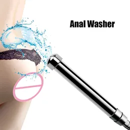 Beauty Items 7 Hole Washer Nozzles Anal Toys For Women Vaginal Shower Clean Men Butt Plug Cleansing Enema Douche Faucet sexy Games Couple Set