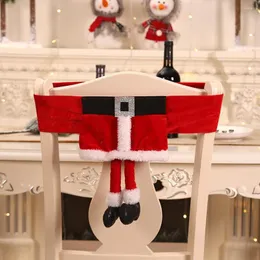 Stuhlhussen 2022 Frohe Weihnachten Abdeckung Santa Claus Zurück Home Decor Weihnachten Bankett Party Dekorationen für