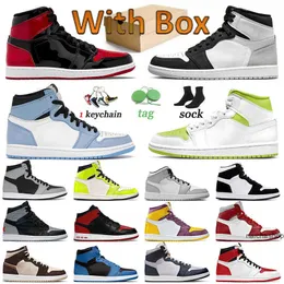 Jumpman 1 Hotsale Men Trainers Basketballs Shoes Women Mid White Lime 1s Cream Dark Chocolate Visionaire Patent Text Jordon