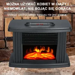 スペースヒーターポータブル電気炎の家庭用プラグインルームウォールハンディファン暖炉高速Y2209