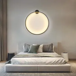 Minimalistische Ring -LED -Wandlampen für Schlafzimmer Nachtsofa Hintergrund leichter Treppenhaus Gang Flur Loft Innenbeleuchtung Dekoration