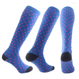 Calcetines masculinos anti fatiga hombres compresión fit fits for sports varicosos venas viajar altas medias