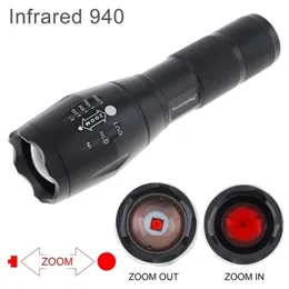 Flashlights Torches LED Tactical IR Flashlight 1000 Lumen Zoomable Focus 940nm 850nm Torch Infrared Light Hunting Torches Night Vision For Camping 220930