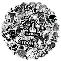 50pcs Punk Rock Stickers Rock and Roll Music Music Stick Vinyl Decalques à prova d'água Banda de metal para laptop de garrafas de água Telefone adultos adultos adolescentes crianças C50-108