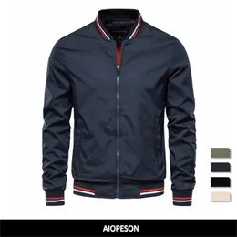 Men's Jackets AIOPESON Solid Color Bomber Jacket Casual Slim Fit Baseball s Autumn Fashion High Quality for 220929