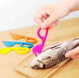 Stainless Steel Kitchen Scissors Shrimp Intestine Stripper Cleaning Fish Belly Knifes Clean Up Poultry Intestine Kitchens Knife Tool