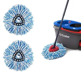 MOPS 3PCS dla Ocedar EasyWring Rinseclean Rotary zastępcza głowica Triangleheadspinmicrofiberpadhandsfreespin 220930