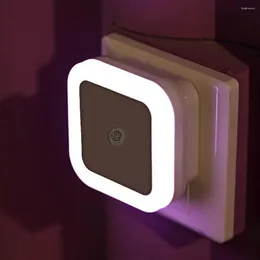 Ночные светильники управление датчиком светодиода спящая светодиодная заглушка в мини-110V-220 В для детской спальни Европейская лампа США