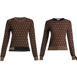 Luxusdesigner Frauen Pullovers Sweatshirt Sweatshirt Mode gestrickt Frauen Runde Nackenbrief Strickpullover weibliche Strickwinkelpullover Hemden