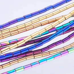Nessun materiale magnetico colonna di ematite perline sfuse distanziatore 2x4mm per bracciali con ciondolo collana creazione di gioielli artigianato BL300