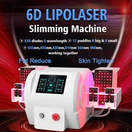 Laser professionale dimagrante sollevamento della pelle riduzione del grasso perdita di peso anticellulite linfodrenaggio 6D lipolaser attrezzatura di bellezza