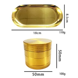 50 mm hög färgglada örtslipmaskiner Rökningstillbehör 4 Lager 4 Specifikationer Aluminiumlegering OD 50mm Tobaks kross med fack Gr491