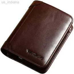 Wallets MaNBAng Men's Genuine LeaTHer Trifold For Men wiTH ID Window and Holder L220929