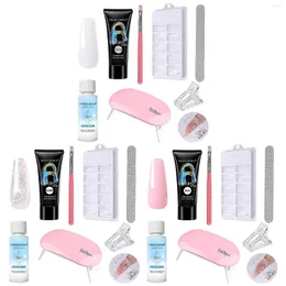 Nagelkitssatser 106 st/set Extension Gel Kit 15ml Poly UV Lamp Polish For Extensions Acrylic