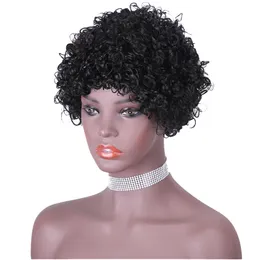 Perucas de ondas soltas Black Hair Wigs Short Synthetic Wig Factory Supply