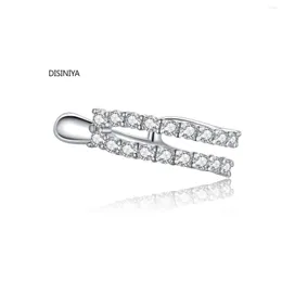 Orecchini posteriori 1 PC Bamoer autentico argento sterling 925 abbagliante trasparente CZ clip per polsino dell'orecchio per le donne gioielli dichiarazione di nozze SCE904