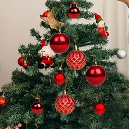 Party Decoration 40Pcs 3/6cm Christmas Tree Color Ball High Gloss Plastic Xmas Decor Hanging Pendant Supplies
