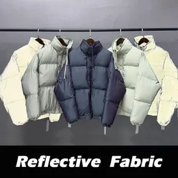 Designer Down Parkas Winte Reflective Puffer Jacket Män Kvinnor Håll varma vadderade blixtlåsrockar Doudoune Homme High Street Streetwear Coats