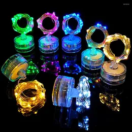 Strings 10pcs/partia DIY Drut miedziany podwodny sznurek 1m 2m bajki girland lampa na rok ślubny Przyjęta Party Paito Dekoracja wazonu