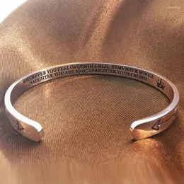 Armreif Damen Armbänder Mutter Personalisierte Geschenke für Tochter Inspirierende Manschettengravuren Teenager Mädchen Geburtstagsgeschenk Schmuck R7RF