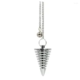 Hänghalsband reiki pendel naturlig sten amulet helande pyramid andlig pendule de pendulums för dows koppar kött charm chakra