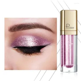Sombra de ojos Glitter Liquid Liquid Eyeshadow Diamond Single Shimmer Lip Eyes Makeup Cream Pigmento impermeable Púrpura Cosmética Metalic Cosmética