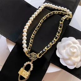Beaded Necklaces Pu Leather Chain Pearl Choker Necklaces for Women 220929