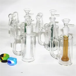 Acchiappacenere in vetro narghilè Con ciotola banger al quarzo 45 gradi 14mm Ashcatcher per bong in vetro Pipa ad acqua Accessori per fumatori