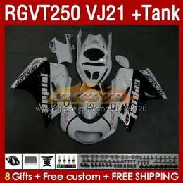 & Tank Fairings Kit For SUZUKI SAPC RGVT250 RGV-250CC 1988-1989 Bodys 159No.117 RGV-250 RGV250 VJ21 RGVT-250 1988 1989 RGVT RGV 250CC 250 CC 88 89 ABS Fairing black white