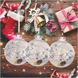 Party Decoration 95mm Christmas Balls Ornament Delicate Xmas Santa Claus Tree Pendant Accessories Kerst Navidad Drop Delivery 2021 H Dhdah