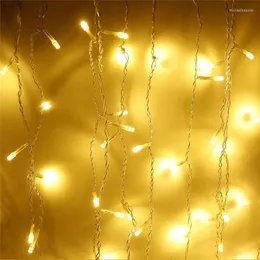 سلاسل عيد الميلاد الزخرفة في الهواء الطلق 3.5M DROOP 0.4-0.6M ستارة ICICLE سلسلة LED أضواء 220V/110V حفل زفاف حديقة عيد الميلاد سنة