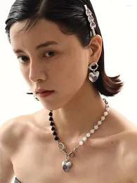 Catene Meraviglia senza tempo Splendida collana con cuore in zirconi Gioielli firmati da donna Goth Boho Kpop Ins Fancy Party Set Emo Gift 1611