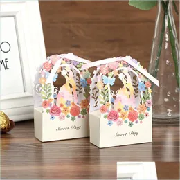 Украшение вечеринки 5pcs/10pcs Hollow Candy Bag Hand Gift Swardal Sweed Bride/Groom Свадебная коробка доставка 2021 Home Garden Festive P DHDAP