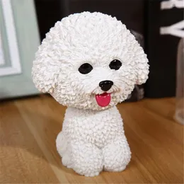 Interior Decorations Schnauzer Bichon Pug Car Shake Head Dogs Ornaments For Auto Home Room Accessories Cute Nodding Decoration Gift