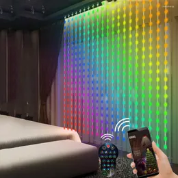 Strings DIY SMART APP CONTROLLED RGB CURTIN Light DreamColor Rainbow Backdrop Window Fairy Christmas Issicle
