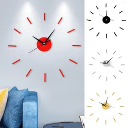 Orologi da parete adesivi per orologio senza pugno senza pugno 39 39 cm Decorazione fai-da-te acrilico silenzioso semplice per la camera da letto del soggiorno domestico