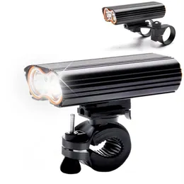 USB قابلة لإعادة الشحن ضوء الدراجة 2000LM MTB السلامة مصباح يدوي LED BICYCLE LEDBAR LIGHT