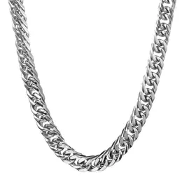 15mm 16 '' - 40 '' tum Anpassa längd Mens högkvalitativa rostfritt stålhalsband Curb Cuban Link Chain Fashion Jewelry