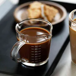 Värmebeständig glas mätkopp liten mjölk kopp kök jigger för espresso kaffe dubbel mun ounce cup t220810