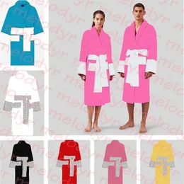 Designer Bath Robes Women Men Cotton Robe Letter Jacquard Nightgown Hotel Indoor 6 Colors Couple Bathrobe