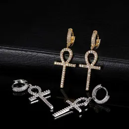 Pendant Necklaces Rapper Rock Hip Hop Fashion Luxury Jewelry Diamond CZ Zircon Hoop Drop High Quality Earrings For WomenPendant