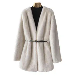 女性のリアルミンクコート女性ミンクファーコート本物の長い毛皮コート女性冬の服特大6xl 5xl 7xl natura fur coats t220814