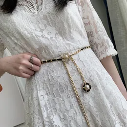 Cintos Metal Waist Chain Luxo Moda Alta Qualidade Pearl Incrustado Suéter Decorativo Saia Jeans Cinto Feminino StrapBelts