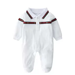 Vendita al dettaglio Baby in maglia a maniche lunghe con risvolto Pagliaccetto in cotone Pagliaccetti natalizi per neonati Tutina per neonati Tutine per bambini Tute