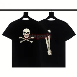 Мужские летние футболки Man Fashion Skeleton Print Tees High Street Hip Hop Tops Tops Size S-xl